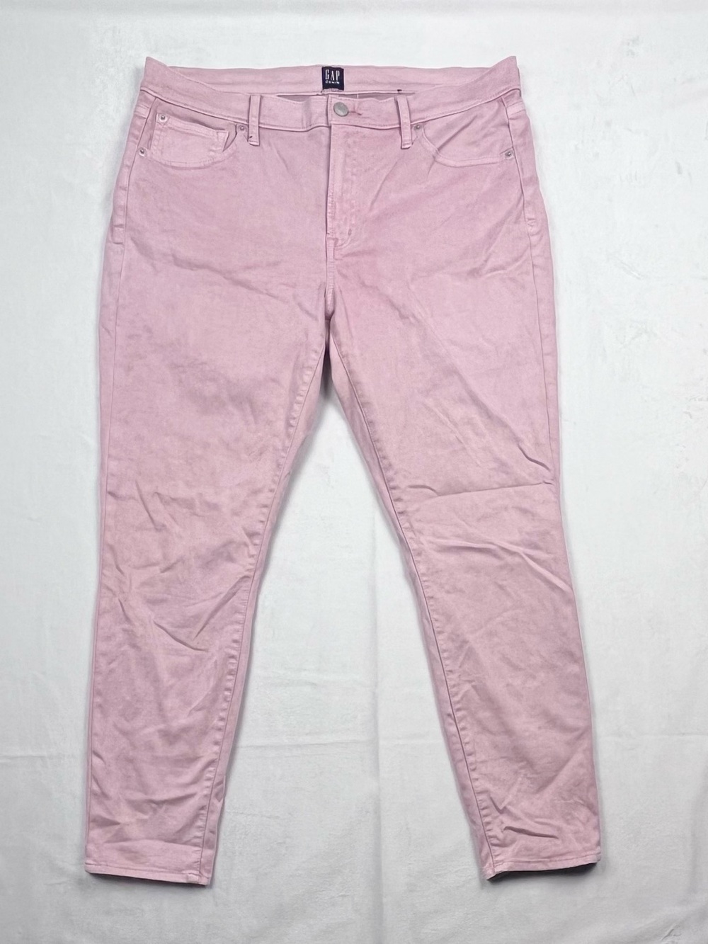 GAP Pink Cotton Blend Mid-Rise Skinny Stretch Pants Size 14